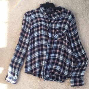 Light pink, dark blue, and white light flannel!